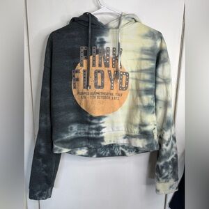 Pink Floyd Tie Dye Cropped Hoodie